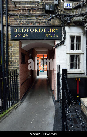 Goodwin's Court, Covent Garden, Westminster, London WC2, Regno Unito Foto Stock