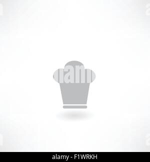 icona del cappello del cuoco unico Illustrazione Vettoriale