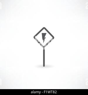 Simbolo di alta tensione, simbolo Illustrazione Vettoriale