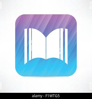 icona del libro aperto Illustrazione Vettoriale