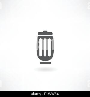 Cestino icona vettore Illustrazione Vettoriale