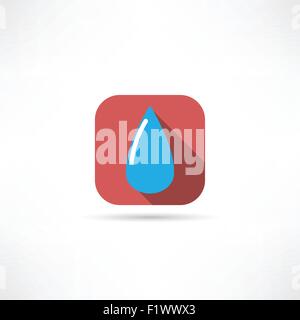 icona di goccia di acqua Illustrazione Vettoriale