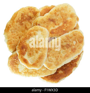 Polpette fritte isolato su uno sfondo bianco. Foto Stock