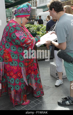 Londra, UK, 7 Agosto 2015: Camila Batmanghelidjh visto a Global Radio a Londra Foto Stock