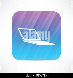 Computer icona per notebook Illustrazione Vettoriale