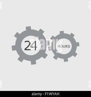 24 ore al giorno Illustrazione Vettoriale