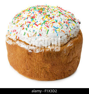 Torta di Pasqua isolato su uno sfondo bianco. Foto Stock