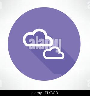 Icona a forma di nuvola. Appartamento in stile moderno illustrazione vettoriale Illustrazione Vettoriale