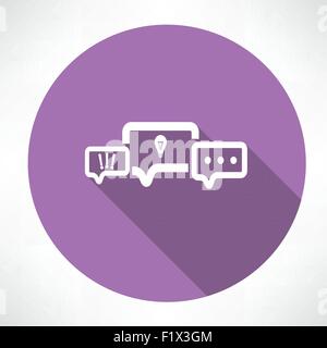 Fumetti icona. Appartamento in stile moderno illustrazione vettoriale Illustrazione Vettoriale