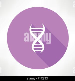 Filamenti di dna piatto icona di stile moderno illustrazione vettoriale Illustrazione Vettoriale