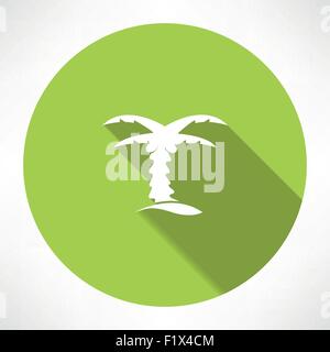 Icona di palme. Appartamento in stile moderno illustrazione vettoriale Illustrazione Vettoriale