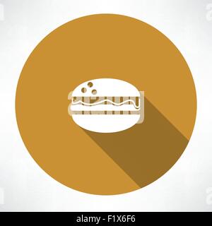 Icona di hamburger. Appartamento in stile moderno illustrazione vettoriale Illustrazione Vettoriale