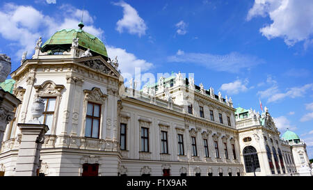 Architettura del Palazzo del Belvedere di Vienna in Austria Foto Stock