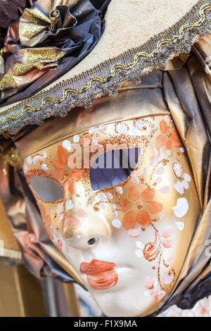 Maschera sul display del Carnevale di Venezia il Carnevale di Venezia, Italia Foto Stock