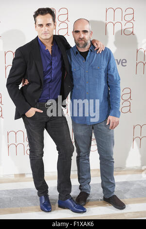 Madrid, Spagna. 8 Sep, 2015. Asier Etxeandia e Luis Tosar assiste 'Ma ma' photocall a Villamagna Hotel Su settembre 8, 2015 a Madrid, Spagna. Credit: Jack Abuin/ZUMA filo/Alamy Live News Foto Stock