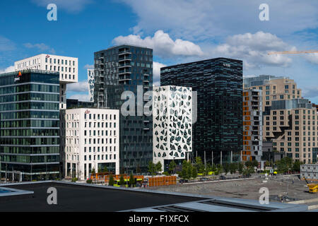 Architettura moderna edifici di Oslo, Norvegia Foto Stock