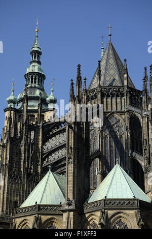 Cattedrale di San Vito a Praga Repubblica Ceca, Europa Foto Stock