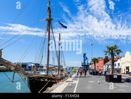 Il porto di Poole. Il Quay in Poole, Dorset, England, Regno Unito Foto Stock