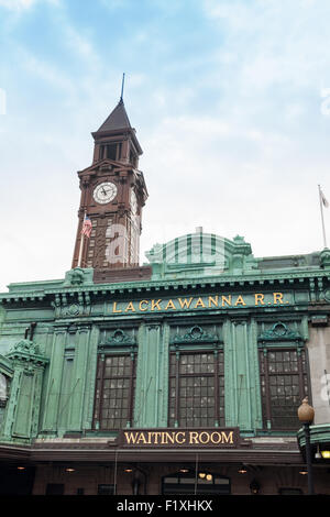 La Erie Lackawanna rampa e Ferry Terminal Hoboken New Jersey Foto Stock