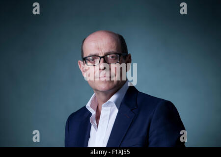 Nick Robinson, della BBC di editor di politici, all'Edinburgh International Book Festival 2015. Edimburgo, Scozia. 20 Agosto 2015 Foto Stock