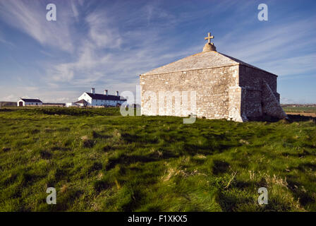 Vista di St Aldhelm la Cappella di St Aldhelm di testa, Isle of Purbeck vicino Worth Matravers su Dorset la Jurassic Coast, England, Regno Unito Foto Stock