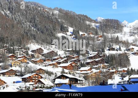 Francia, Haute Savoie, Le Grand Bornand (1000m) Foto Stock