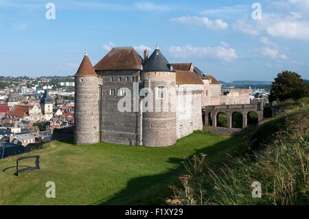 Francia, Seine Maritime, Pays de caux, Cote d'alabastro, Dieppe, il museo del castello Foto Stock