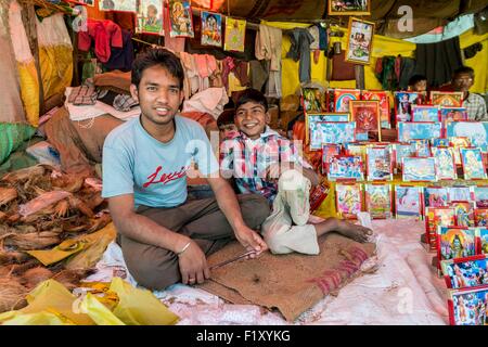 India Rajasthan, Baneshwar, la fiera annuale della tribù Bhil è sia un antica fiera, una festa religiosa e un carnevale Foto Stock