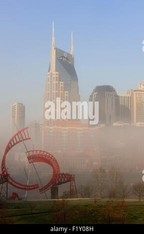 Ghost scultura di balletto Cumberland River Nashville Tennessee Foto Stock