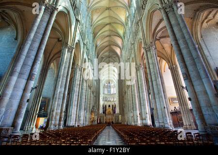 Francia, Somme, Amiens, la cattedrale di Notre Dame di Amiens elencati come patrimonio mondiale dall' UNESCO Foto Stock