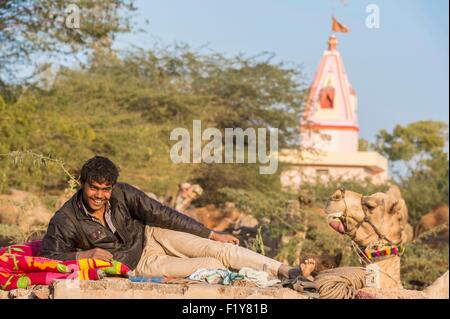 India Rajasthan, Nagaur, il Nagaur fiera del bestiame è la più grande fiera del suo genere nel paese Foto Stock