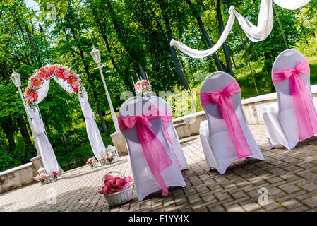 Cerimonia di matrimonio all'aperto Foto Stock