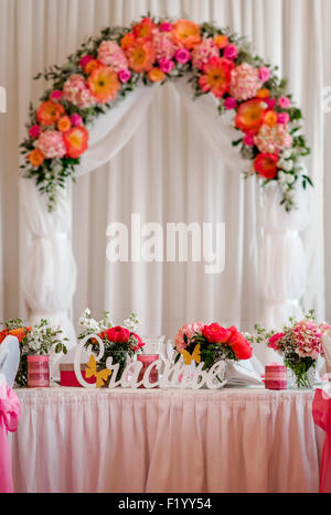 Bellissime decorazioni per matrimoni Foto Stock