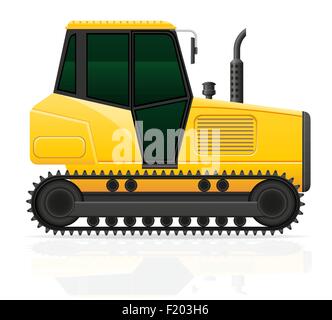 La Caterpillar Tractor illustrazione vettoriale isolati su sfondo bianco Illustrazione Vettoriale