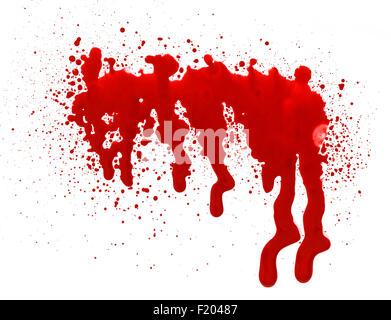 Le gocce di sangue e splatter. Foto Stock