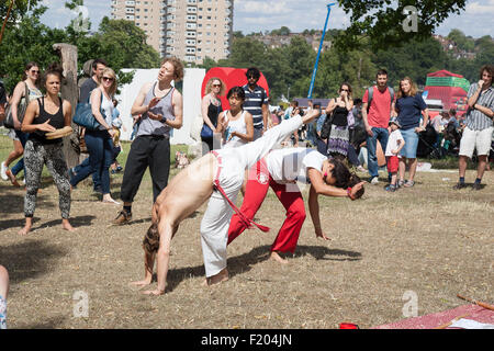 Capoeira ballerine brasiliane Lambeth Paese mostrano Foto Stock