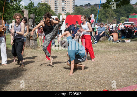 Capoeira ballerine brasiliane Lambeth Paese mostrano Foto Stock