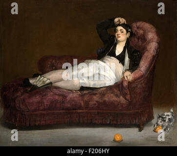 Edouard Manet - Reclining giovane donna in costume spagnolo Foto Stock