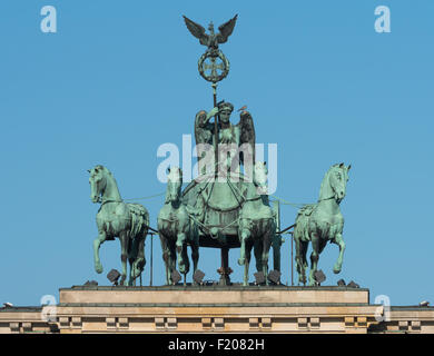 Quadriga auf dem Brandenburger Tor Foto Stock