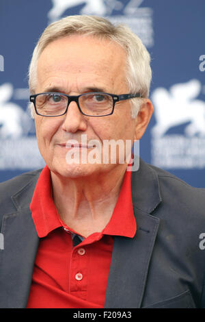 Venezia, Italia. 8 Settembre, 2015. Il regista Marco Bellocchio al photocall del film 'sangue del mio sangue" presentato al 72th Venice International Film Festival Settembre 8, 2015 a Venezia, Venezia, Italia Credito Credito: Ottavia Da Re/Sintesi/Alamy Live News Foto Stock