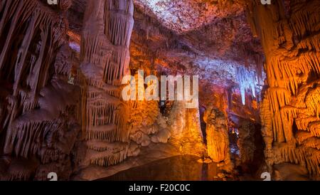 Avshalom Grotta Stalattitica Riserva Naturale (chiamato anche Soreq Cave), Beit Shemesh, Israele Foto Stock