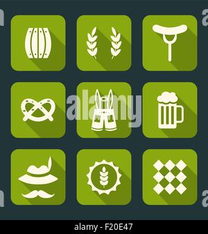 Oktoberfest simboli Illustrazione Vettoriale