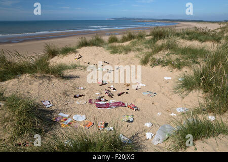 Cucciolata scartata al posto di bellezza, Camber Sands, campanatura, nei pressi di segale, East Sussex, England, Regno Unito, Europa Foto Stock