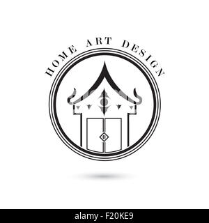 Creative icona home logo design modello. Foto Stock