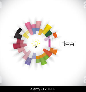 Creative Circle abstract logo design modello. Aziendale Corporate technology creative logotipo simbolo. Foto Stock