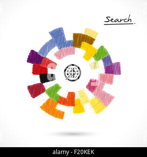 Creative Circle abstract logo design modello. Aziendale Corporate technology creative logotipo simbolo. Foto Stock