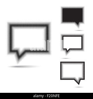 Set di mezzitoni astratto gli elementi di design. Foto Stock