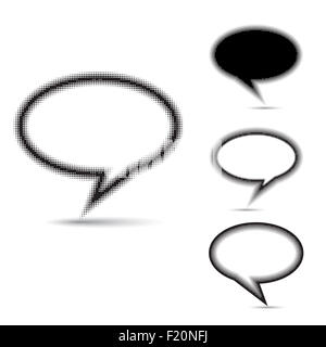 Set di mezzitoni astratto gli elementi di design. Foto Stock