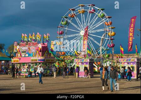 Stati Uniti, Arizona, finestra Rock Festival, Navajo Nation Fair, parco di divertimento Foto Stock