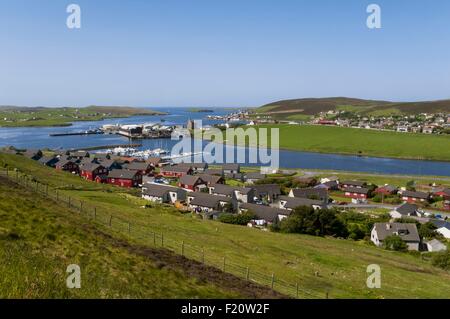 Regno Unito, Scozia, isole Shetland, centrali del continente, Scalloway vecchia capitale Foto Stock